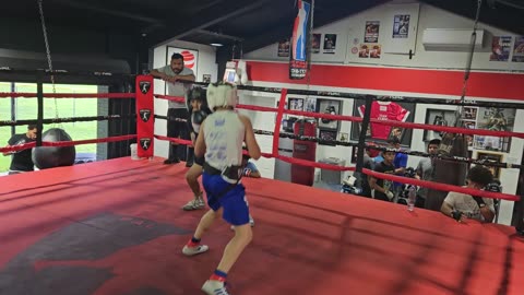 Joey sparring Carlos in Freeport 1. 8/1/23