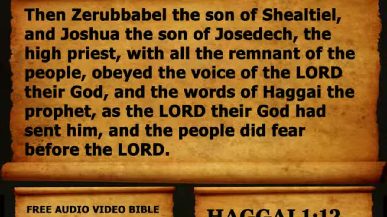 Bible Book 37. Haggai Complete 1-2, King James Version (KJV) Read Along Bible