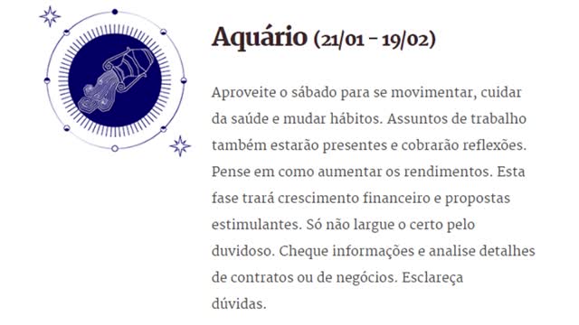 AQUARIO 09/04/2022