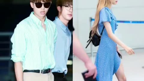 blackpink vs bts fasion airport