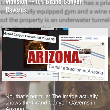 Fact Check: Image Does NOT Show Tunnel In Sean 'Diddy' Combs' LA Mansion -- Grand Canyon Caverns