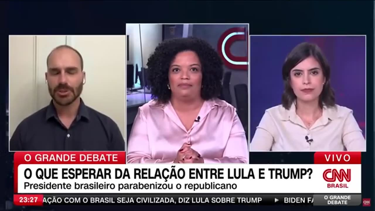 Eduardo Bolsonaro comenta a eleição de Donald Trump ao vivo na CNN Brasil