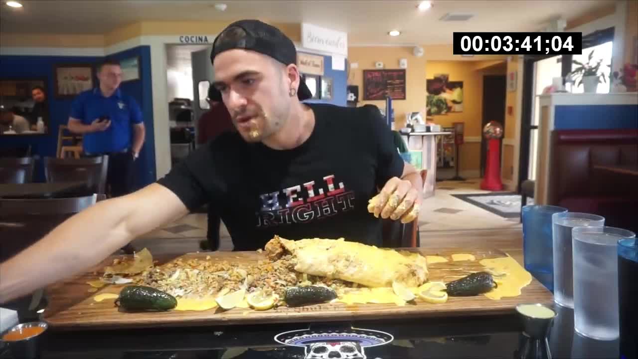 The Beast Model challenges the biggest burrito.