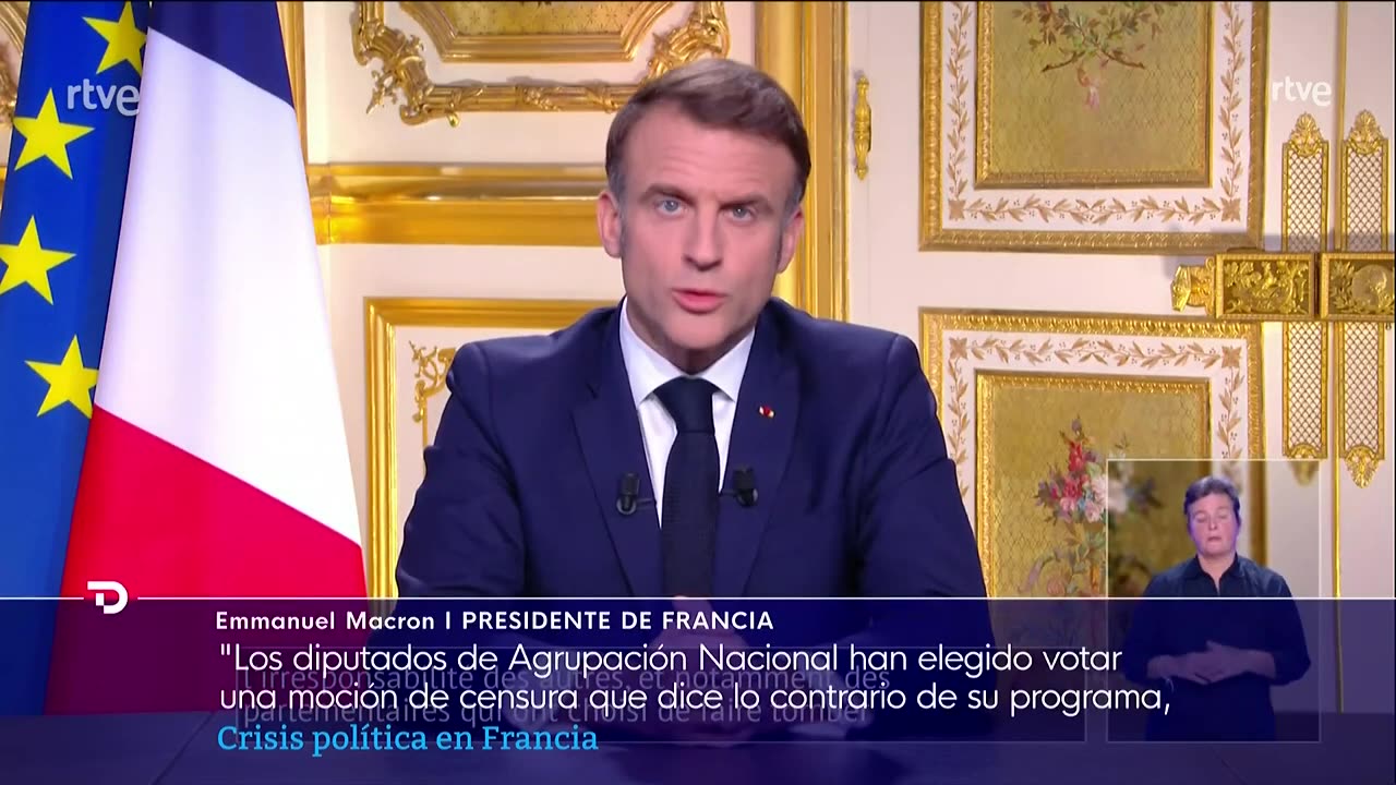 FRANCIA: MACRON dice que agotará su MANDATO y designará otro PRIMER MINISTRO en los "PRÓXIMOS DÍAS"