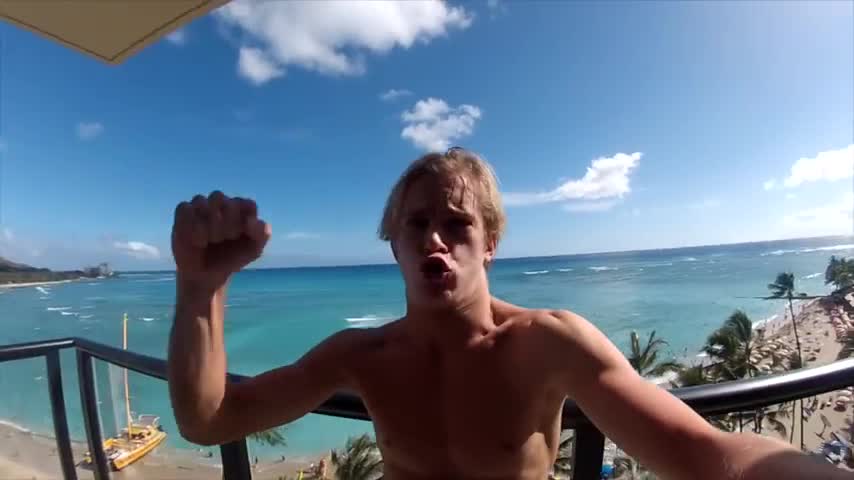 Bottle Flip on Surfboard