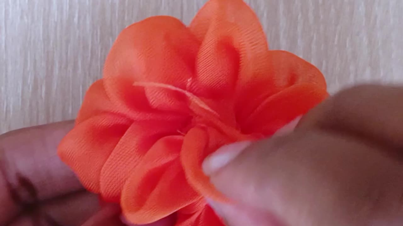 Make your flowers using fabric/flower making at home/fabric flower diy