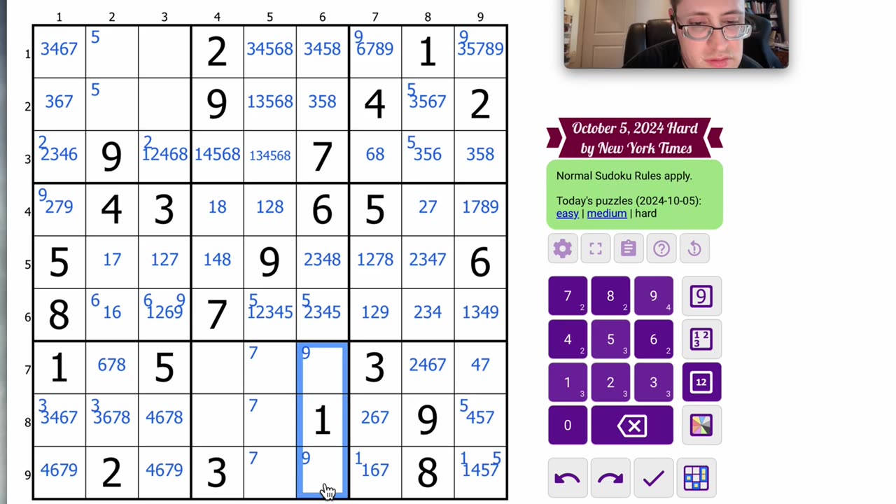 Sudoku 2024 10 05 hard