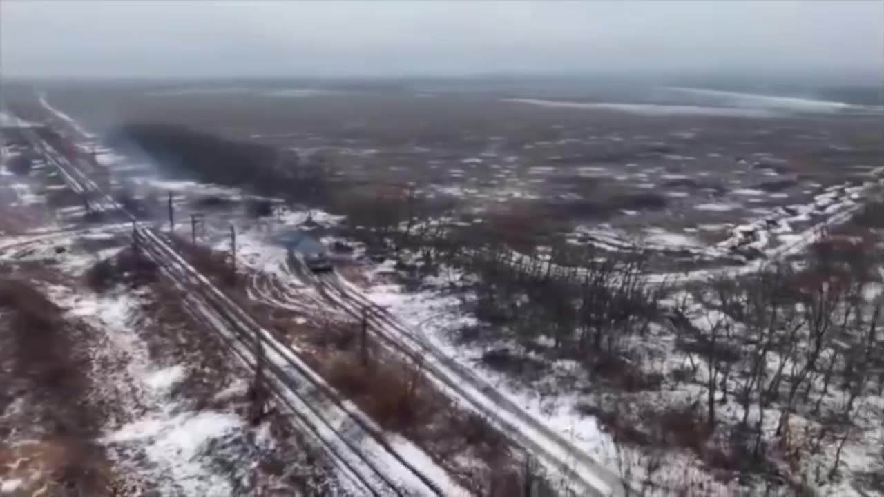 Ukrainian T-64's Main Gun Blasts Through a Russian APC(Drone Cam)