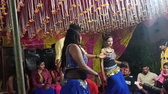 Stage show dance program in bhojpuri song orchestra