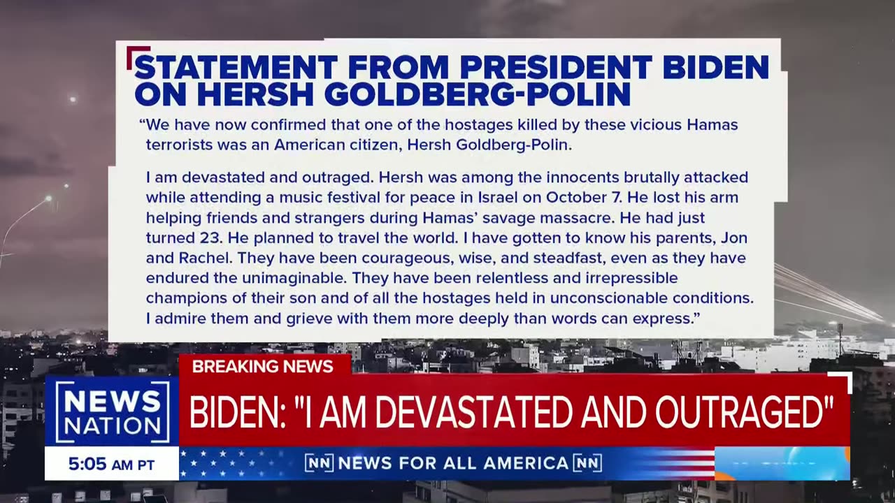 Biden 'devastated and outraged' by deaths of Israeli hostages | Morning in America