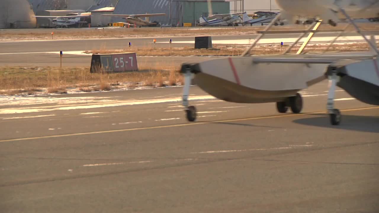 Airplane Landing on a Runway