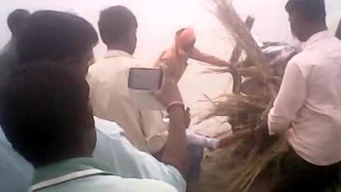 A dead body has been cremated by burning, last funeral of a man ,a pyre