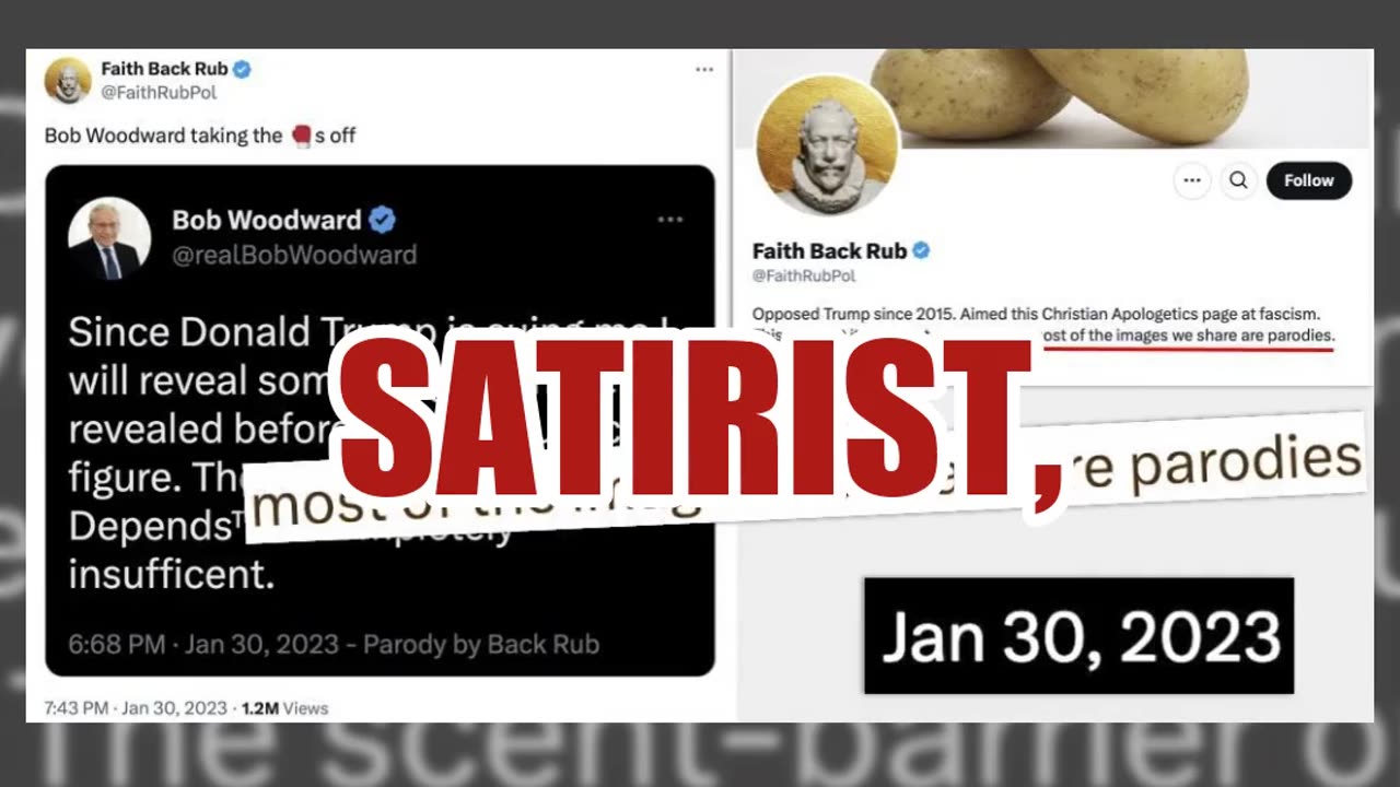 Fact Check: Bob Woodward Did NOT Tweet About Trump Wearing Incontinence Underpants -- Parody Creator