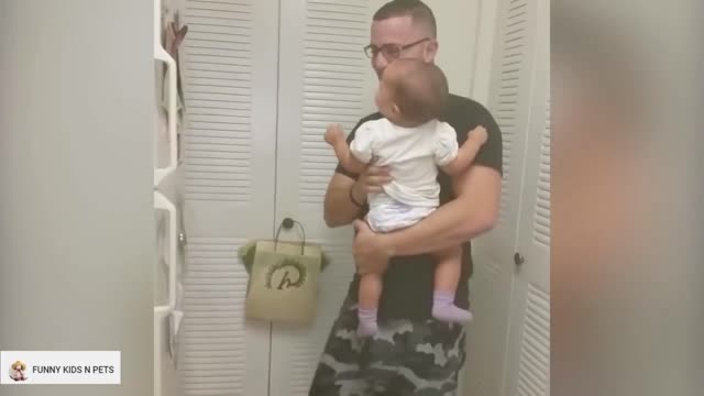 The child will never be able to stop laughing with his father