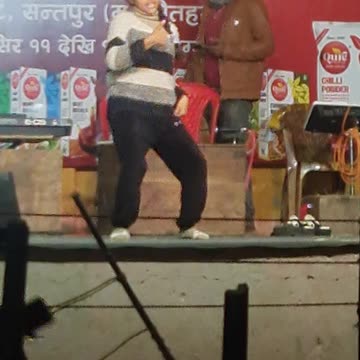 Lovely Dance by cute girl in festival