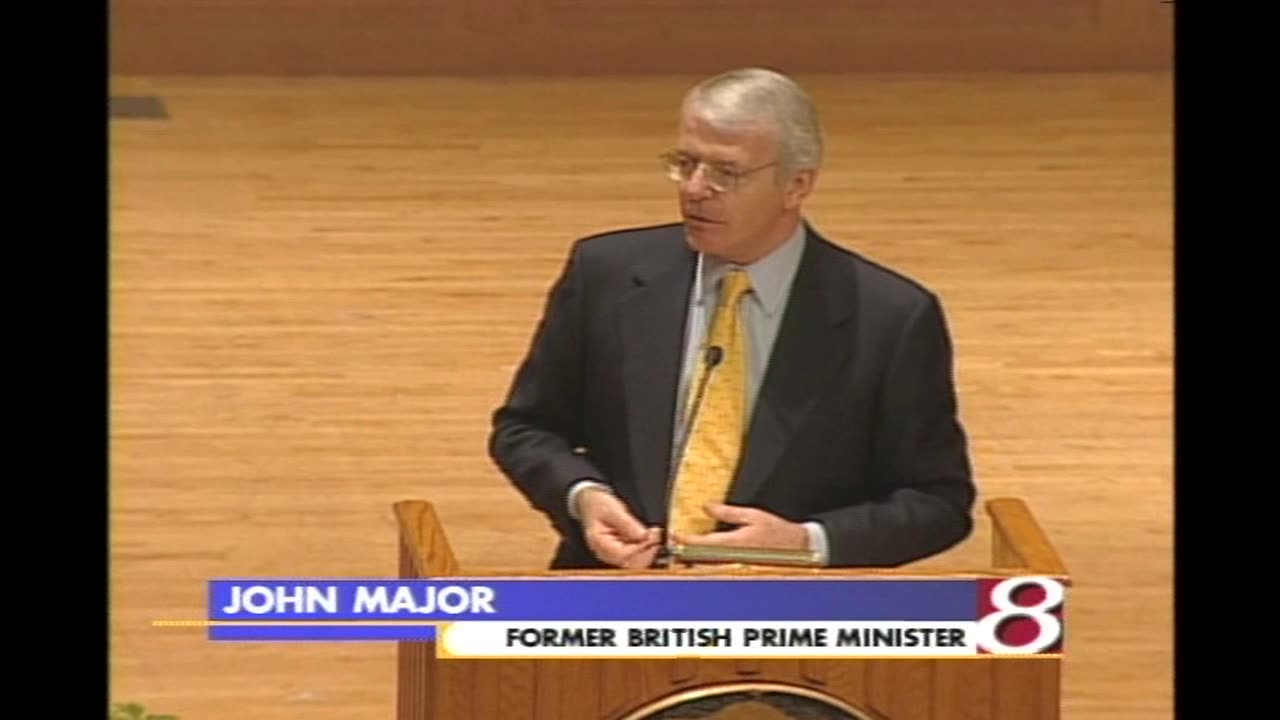 October 29, 2001 - WISH Report on Former British Prime Minister John Major at DePauw University