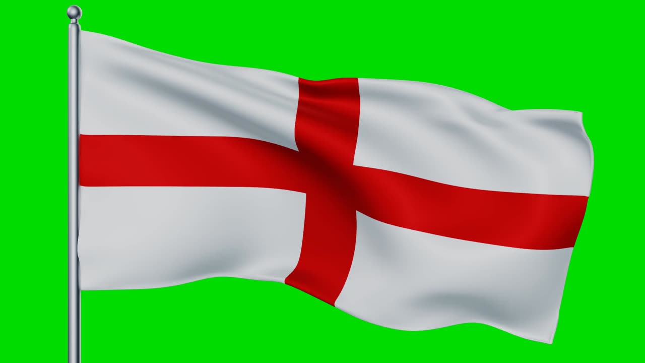 england flag green screen