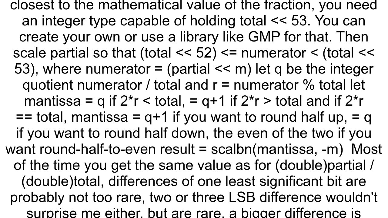 Dividing two integer without casting to double