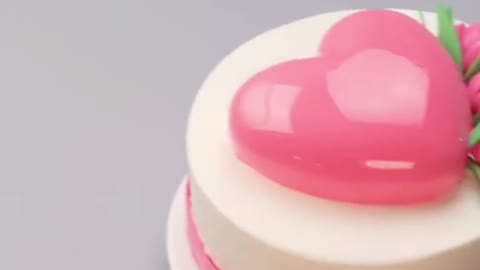 Pink Heart Shape Cake!!!