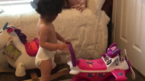 Mila playing in her room again