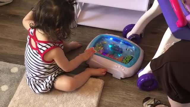 Mila and Stella enjoying room play