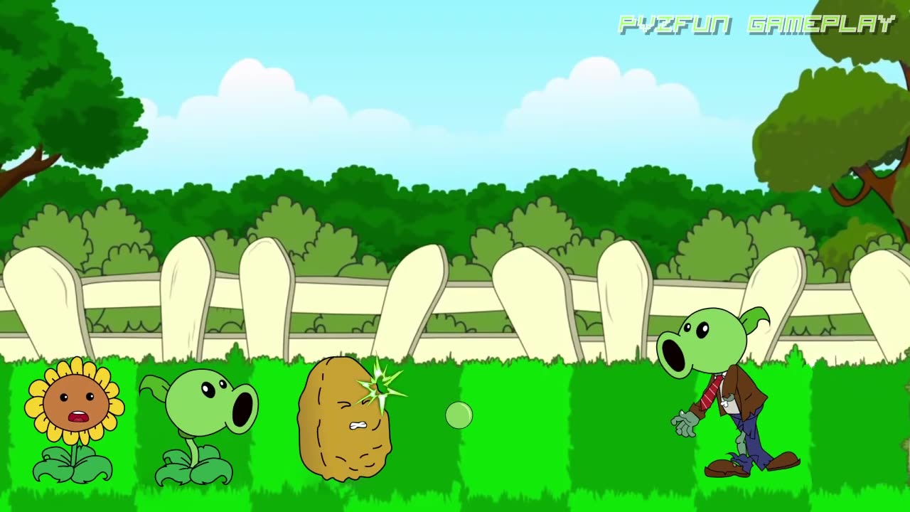 PLANTS VS ZOMBIES HEROES! Zombotany - Zombies Attack Animation