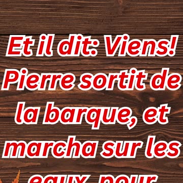 "Pierre Marche sur l'Eau Vers Jésus" Matthieu 14:28,29.#short #youtubeshorts #ytshorts #youtube#yt