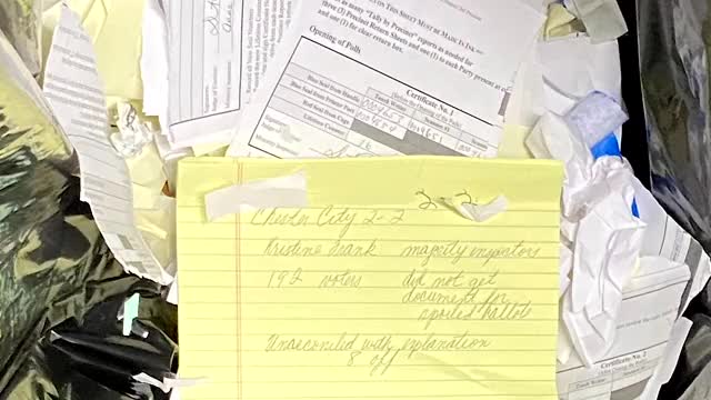 Delaware County, PA: tapes and material related to election thrown away illegally