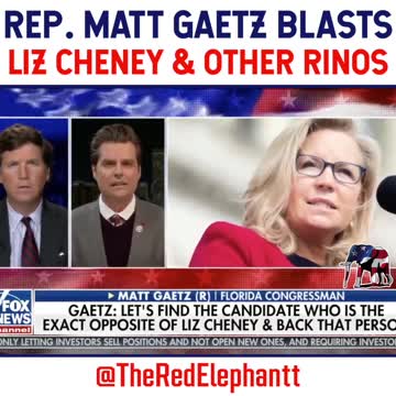 Matt Gaetz Blasts Liz Cheney & Other RINOS!