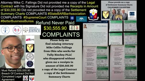 Mike C. Fallings Esq Partner Tully Rinckey PLLC Travis County Austin Texas / Did not Refunded $30, 555.90 / Better Business Bureau Complaints / Gov. Greg Abbott / AG Ken Paxton / Rep. Louie Goumert / Rep. Brian Babin / Rep. Ronnie Jackson / Sen. Ted Cruz