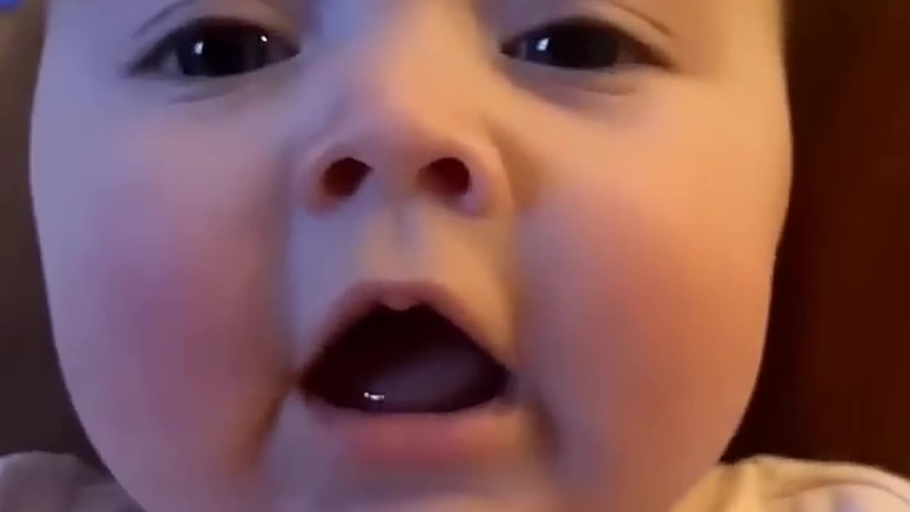 Baby laughing