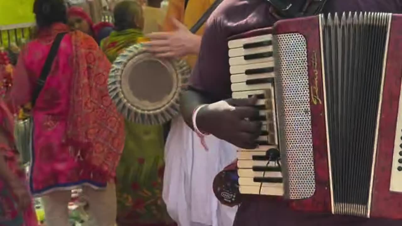 Yatra kirtan in Sri Varshana Vrindavan, India October 2024