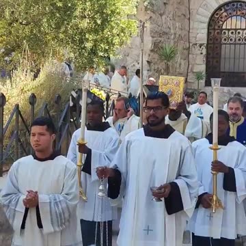 JERUSALÉN Getsemaní Misa de la Asunción de la Virgen María
