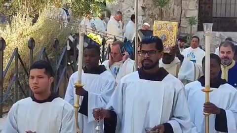 JERUSALÉN Getsemaní Misa de la Asunción de la Virgen María