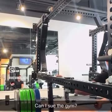 CAN he sue the gym? 😳