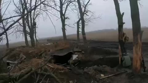 Russians targeting the positions of Ukrainian formations with AGS. Yuzhnodonetsk direction.