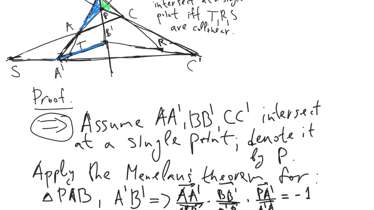 Desargues' theorem | plane geometry | intermediate level