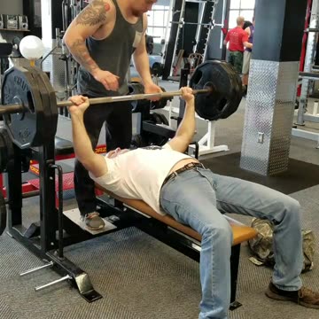 315lbs x 12 reps at Golds Gym