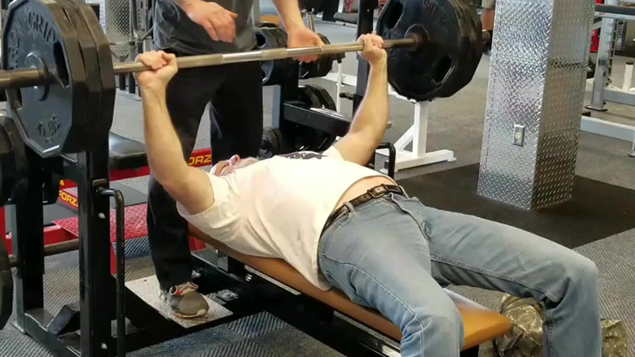 315lbs x 12 reps at Golds Gym