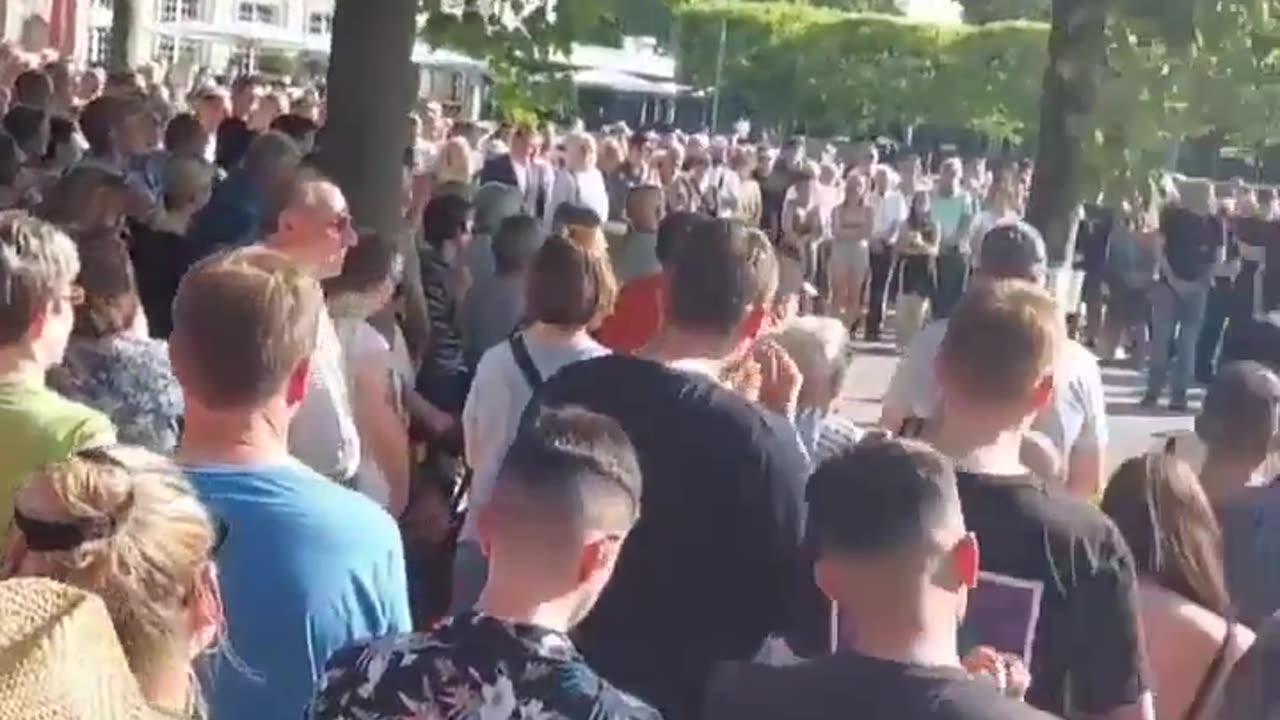 Thousands of Germans gathered in the park where Philip Chanis was killed by muslims