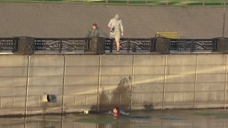 Mission to Retrieve Ball out of River Ends with a Splash