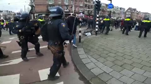 More Police brutality happening now in Amsterdam.