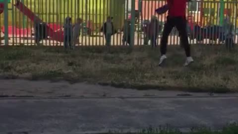 Guy Entertains Children in Kindergarten