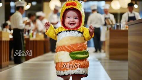 "Snack Attack on the Catwalk: Toddlers Serving Up Fashion Flavors!"