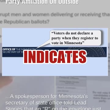Fact Check: Minnesota Mail-In Ballot Envelopes Do NOT Have Political Party Affiliation On Outside