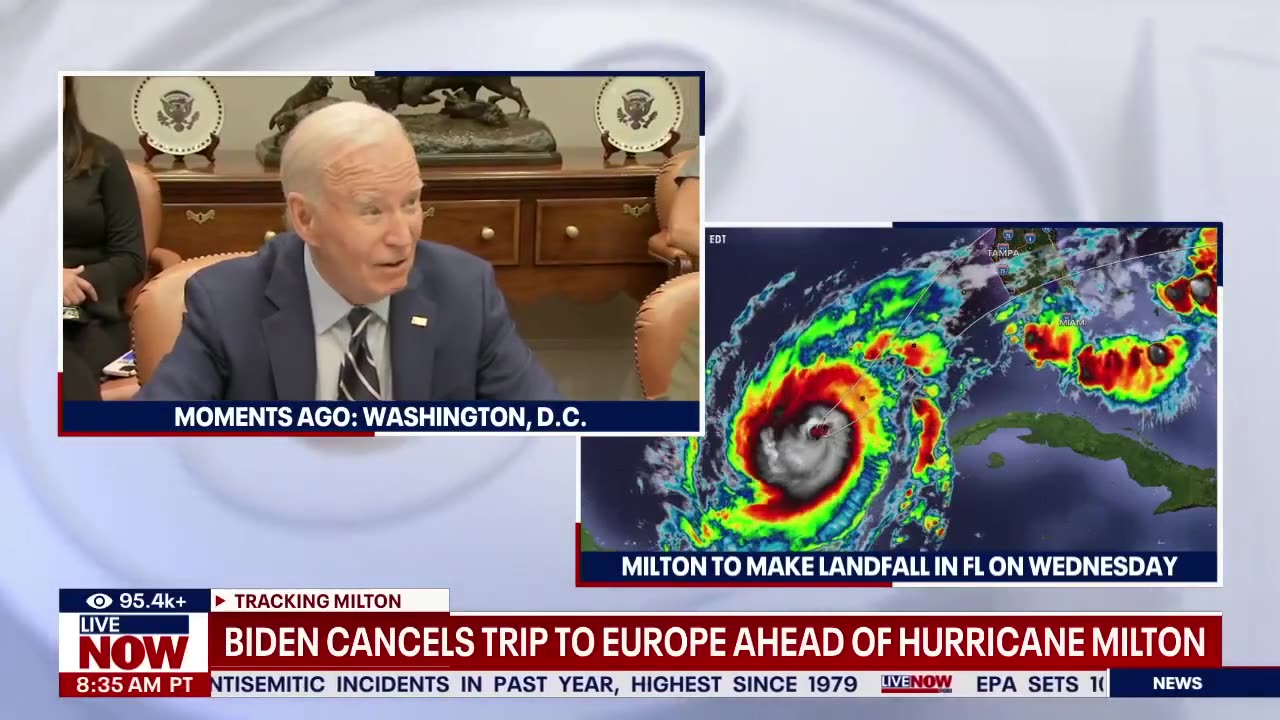 US President Joe Biden Provides Updates on Hurricanes Helene, Milton