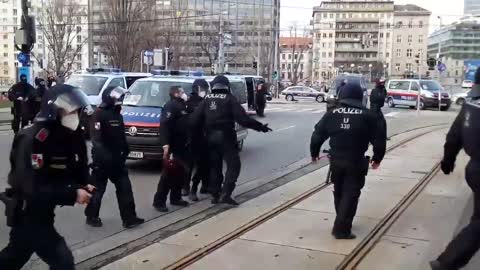 police hunting antifa in vienna