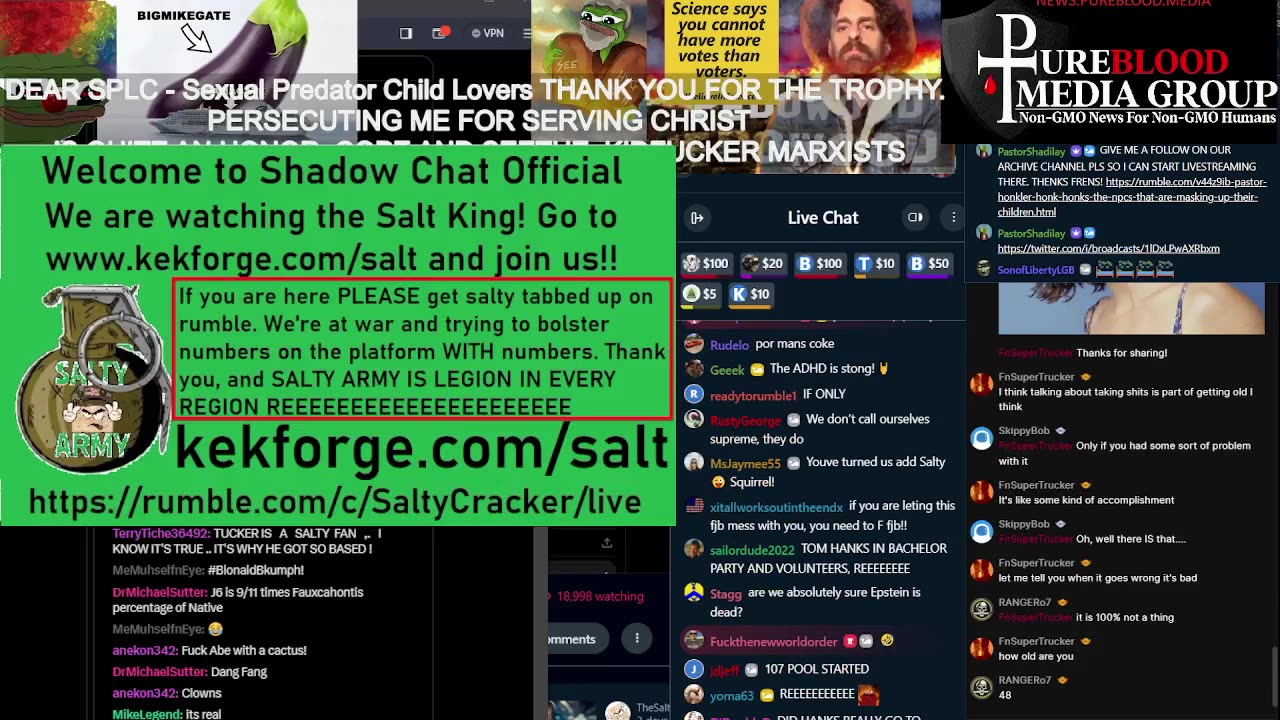 Shadow Chat Official and Salty Cracker Afterparty archive.