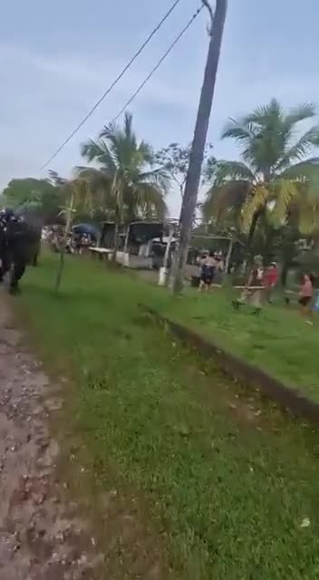 Anger of the Native Americans of the village of Prospérité in Guyana