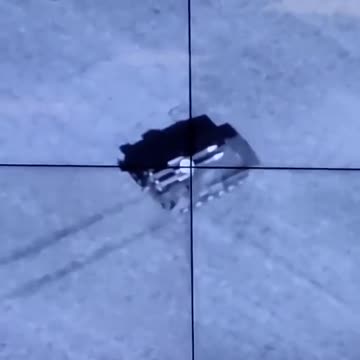 Destruction of a Russian military vehicle with a Turkish Bayraktar TB2 drone